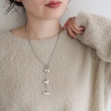 フレディエミュ(fredy emue)の粒パールY字チェーンネックレス