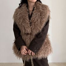 【LANCER CLOTHING CORPORATION】LONG FUR VEST