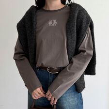 ワンポイント刺繍ロゴロンTシャツ