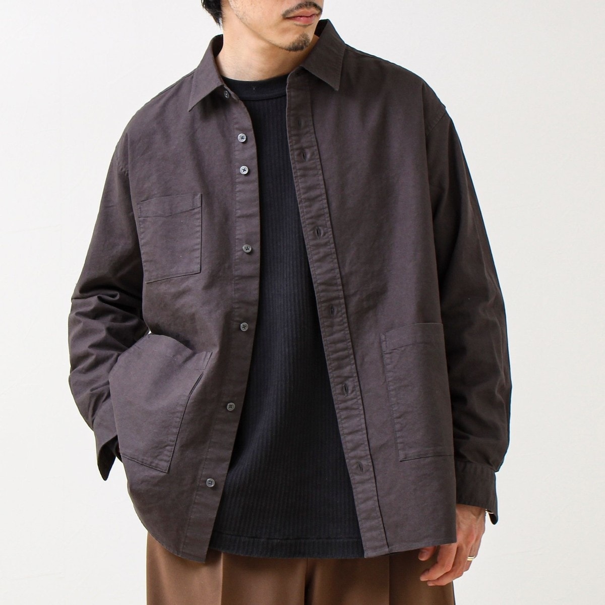 ビジカジ対応】ニットテープ ボタンダウンネルシャツ | グロスター