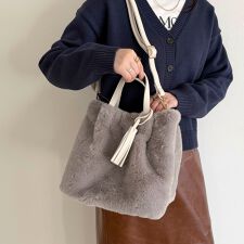 タッセル付エコファー2WAYトートバッグ