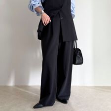 【セットアップ対応】パウダリーツイルイージーセミワイドパンツ