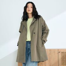 ミドル丈オーバートレンチコート