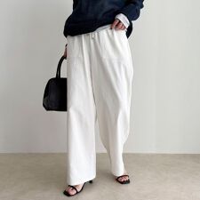 【接触冷感×UVカット/マルチ機能】ドライオックスセミワイドイージーパンツ