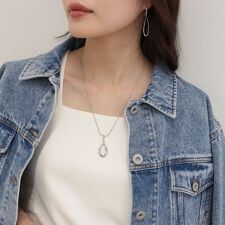 ステンレスドロップトップネックレス