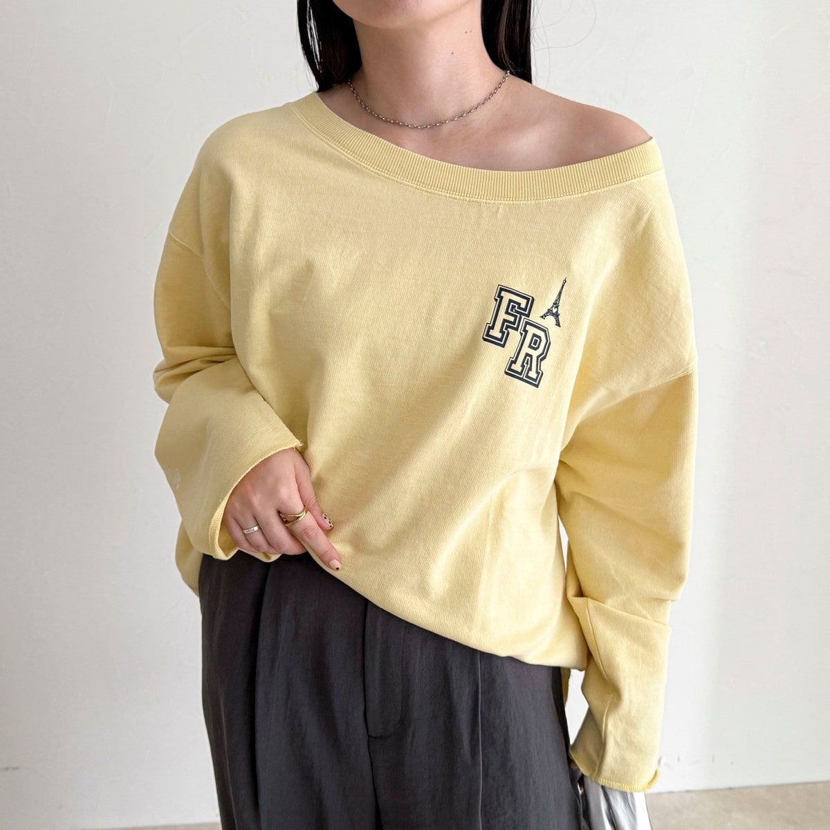 ヴィンテージ加工裏毛オフショルプルオーバー | フレディエミュ(fredy
