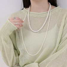 大小パール2連ネックレス