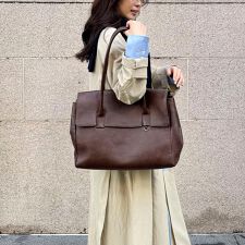 【@sora_522m企画】フラップデザインレザーバッグ