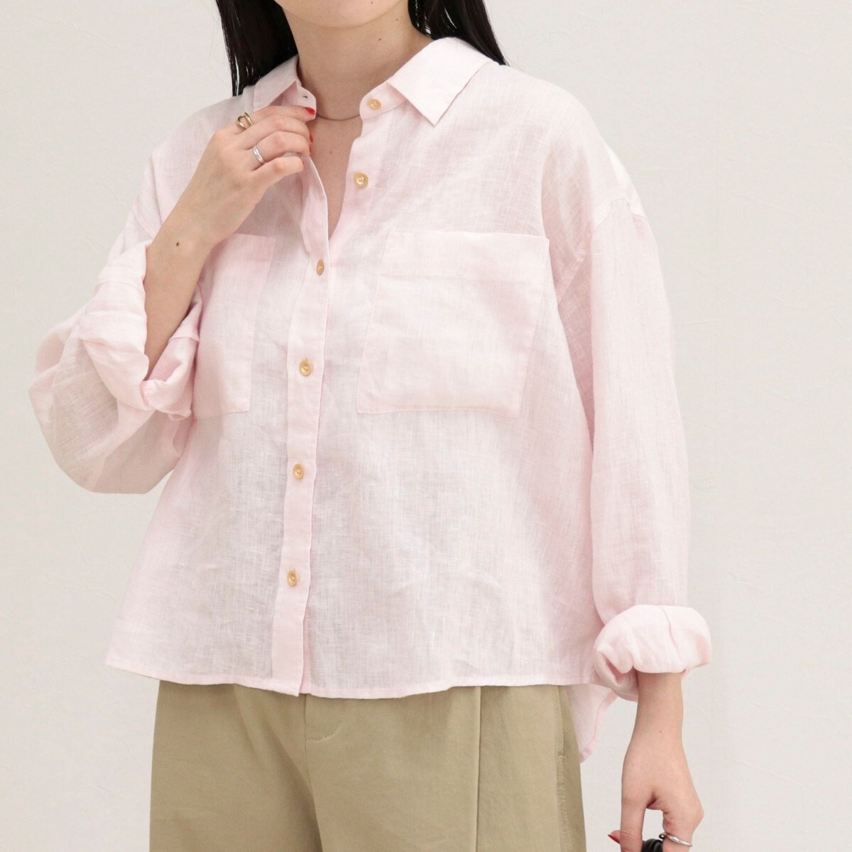 [�}���C]LINEN100 �N���b�v�h�V���c/�t���f�B�G�~���ifredy emue�j �x�r�[�s���N