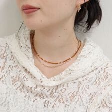 マットビーズアジャスト2セットネックレス