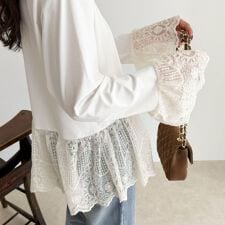 【4回目の追加販売！】レースドッキングロンTシャツ