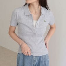 【LACOSTE/ラコステ】ワンポイントリブポロシャツ