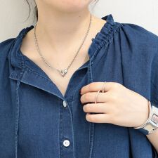 ハートフックステンレスネックレス