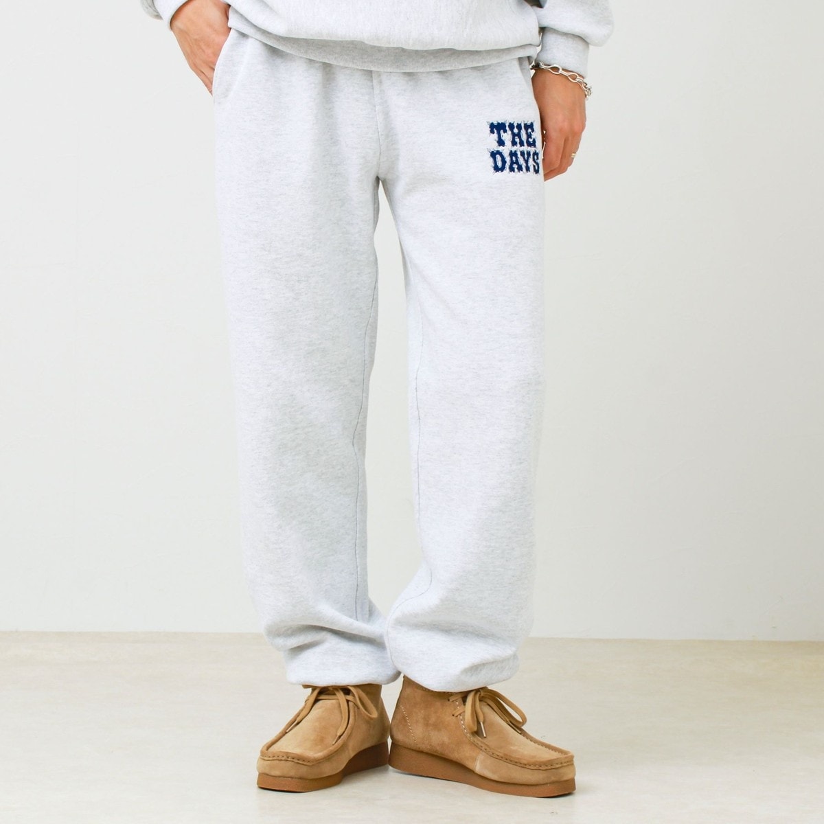 THE DAYS/ザ デイ】HIGE SWEAT PANTS 髭文字刺繍 スウェットパンツ 裏