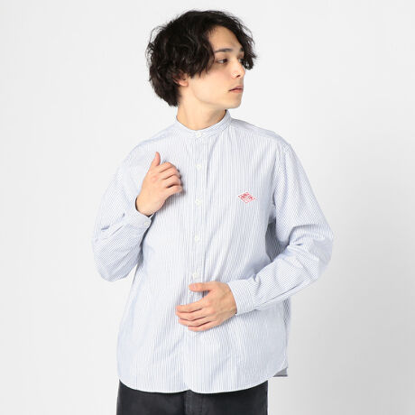 DANTON／ダントン】バンドカラーストライプシャツ ＃JD 