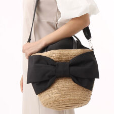 キュリ ビスキュイ(CURI BISCUI)の【CURIBISCUI】リボンモチーフ カゴバッグ