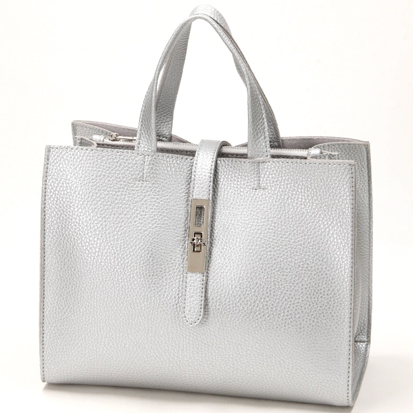 CURIBISCUI】金具デザイン フェイクレザー スクエアバッグ | キュリ