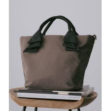2WAYティアードフリルハンドル トートバッグ / 500mlペットボトル収納 
