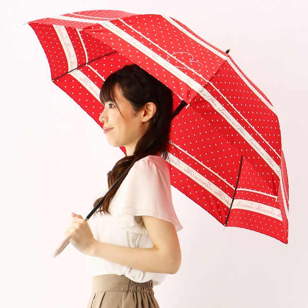 雨傘（ジャンプ傘）【耐風】ドット/ロゴ/ハート（レディース