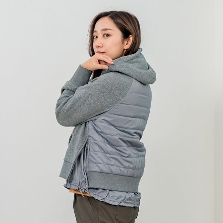 あったか 後ろ中綿ボンバーヒートパーカー メイクビー Makeb 584 0152 ファッション通販 マルイウェブチャネル