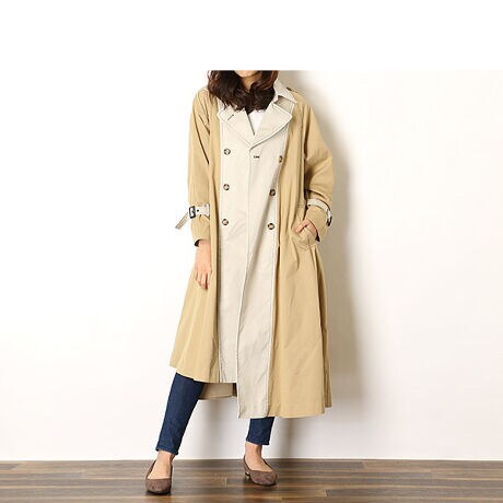 バイカラーイレヘム フレアトレンチコート ティティレイト ヴァレット Titilate Valet ファッション通販 マルイウェブチャネル