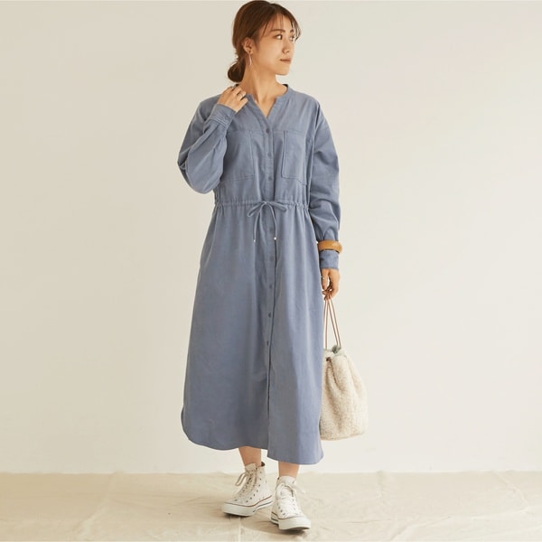 コーデュロイ前開きワンピース | ドゥ アルシーヴ(Doux archives