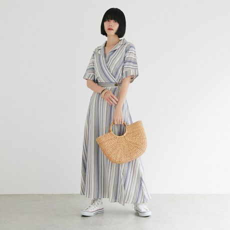 マルチストライプカシュクールワンピース ドゥ アルシーヴ Doux Archives ファッション通販 マルイウェブチャネル