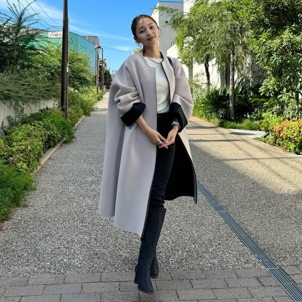 web限定カラー有】ボンディングロングコート | ドゥ アルシーヴ