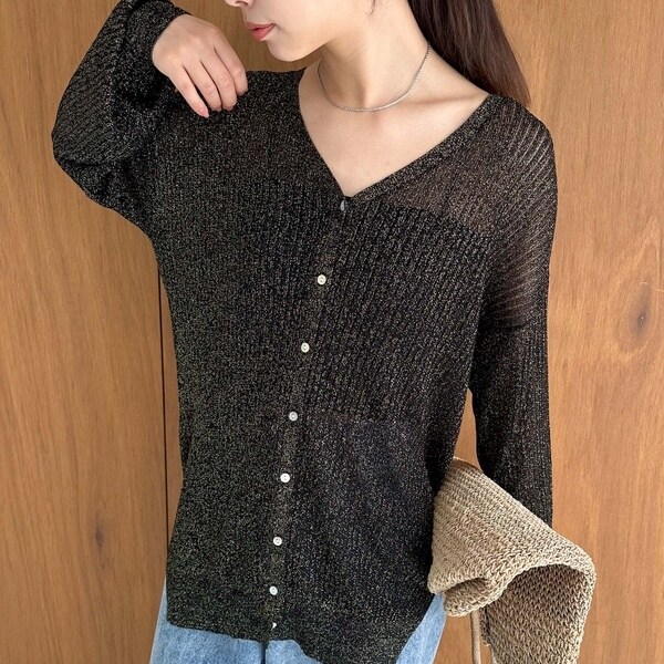 doux archives Vネック長袖カットソー きれいめ ポリエステル70% doux archives Vネック長袖カットソー きれいめ ポリエステル70%