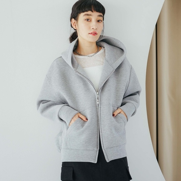 「高評価！」注目のレビュ W ZIP ボンディングBIGパーカ‐ | ドゥ アルシーヴ(Doux トップス