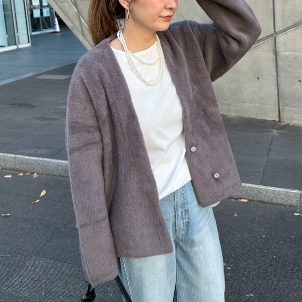 SLOBE IENAダブルフェイスクルーカーディガン SLOBE IENA｜ダブルフェイスクルーカーディガン | Rakuten