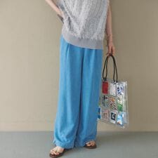ソフトデニムワイドパンツ