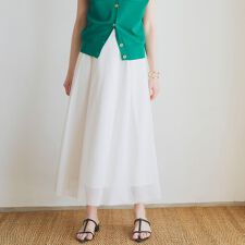メッシュタックスカート