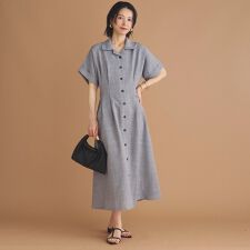 タックフレアシャツワンピース