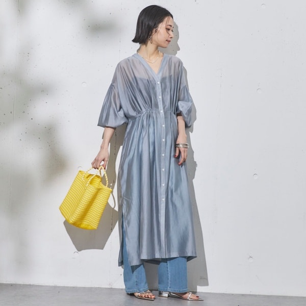 Spick&Span リーフプリントティアードドレス Spick&Span リーフプリントティアードドレス