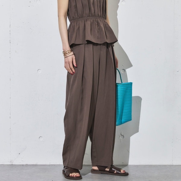 美品 NOBLE 24AW 2WAYストレッチスリムストレートパンツ 黒 34 2WAYストレッチスリムストレートパンツ | ノーブル(Noble