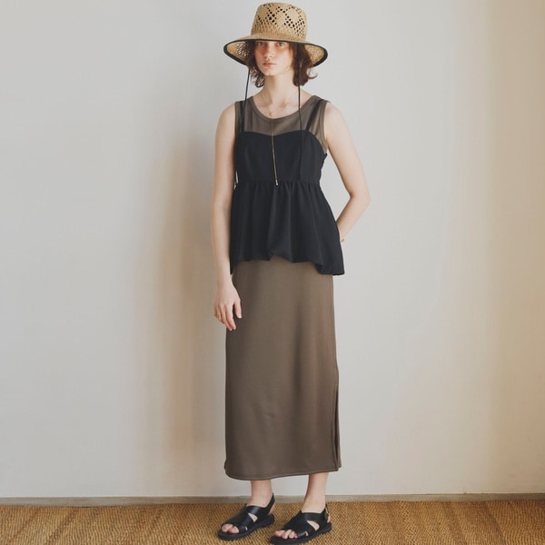 ドゥ アルシーヴ（Doux archives）/リブ２ＷＡＹノースリーブワンピース リブ2WAYノースリーブワンピース | ドゥ アルシーヴ(Doux archives