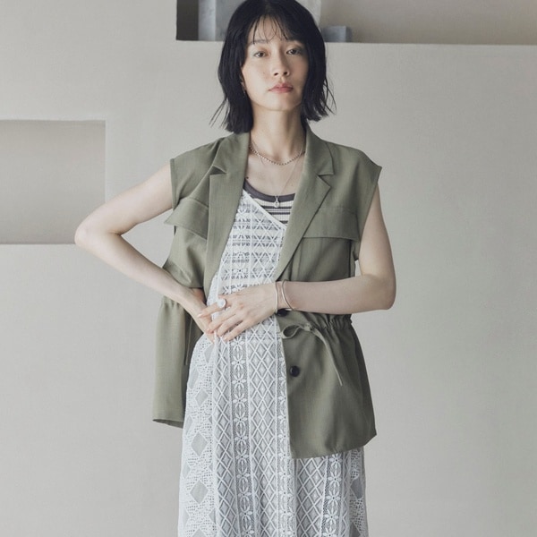 ミンクファーライクフーディーベスト | ドゥ アルシーヴ(Doux archives