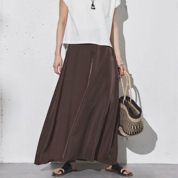 Spick&span サテンフレアスカート サテンフレアスカート（スカート）｜Spick & Span（スピック