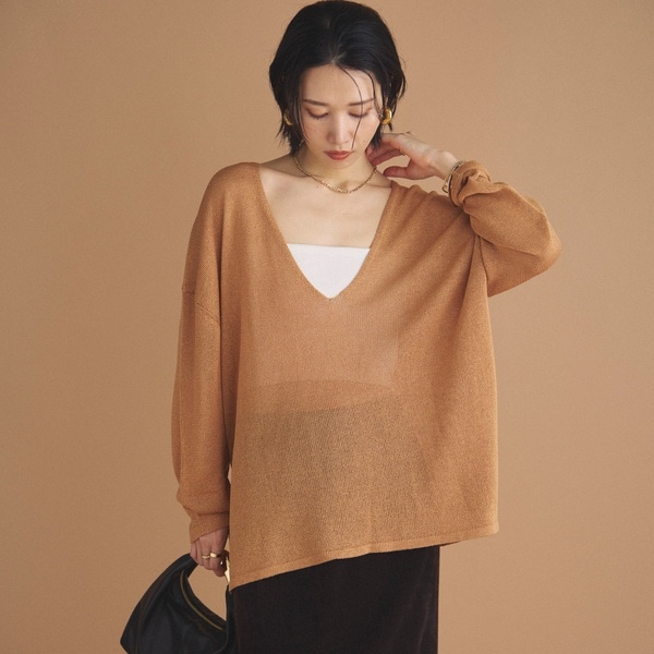 ペーパーヤーン2WAYルーズプルオーバー | スピック＆スパン