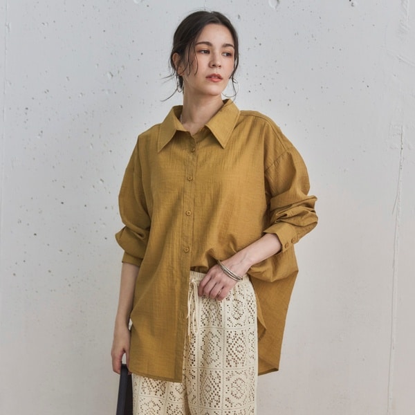 【美品 25SS】スピックアンドスパン　ソフトローン　ギャザー　半袖　シャツ 美品 25SS】スピックアンドスパン ソフトローン ギャザー 半袖