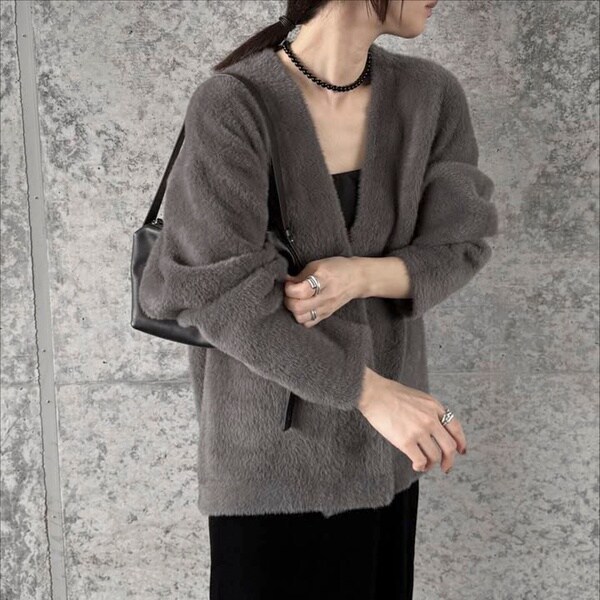 ダブルフェイスクルーカーディガン | スローブ イエナ(SLOBE