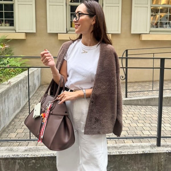 ダブルフェイスクルーカーディガン | スローブ イエナ(SLOBE