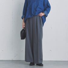 ドゥ アルシーヴ(Doux archives)のストライプ２タックパンツ