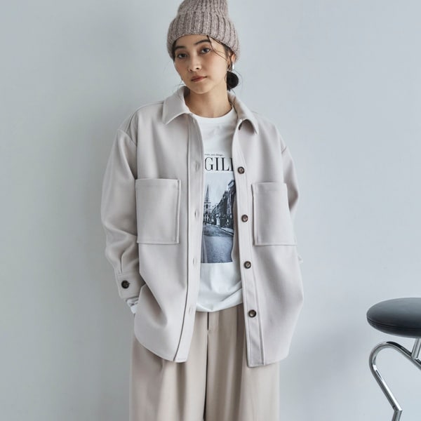 ミルキーシアースタンドカラーパーカーブルゾン | ノーブル(Noble