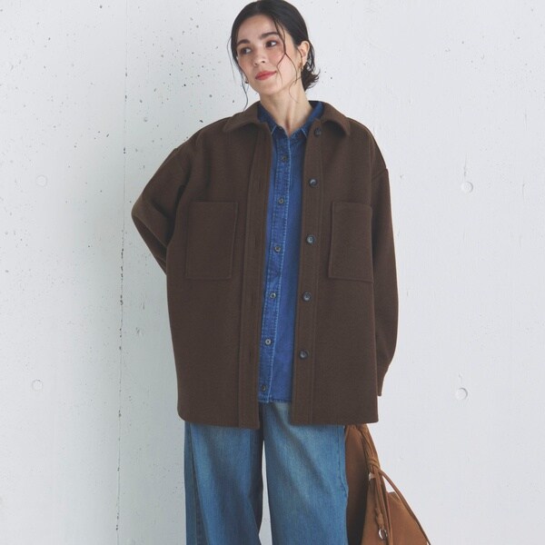 NOBLE ミルキーシアースタンドカラーパーカーブルゾン ミルキーシアースタンドカラーパーカーブルゾン | ノーブル(Noble