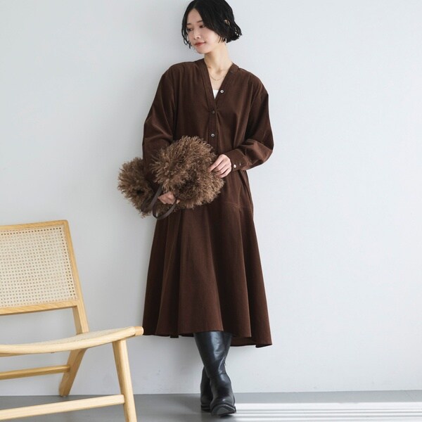コーデュロイカラーレスワンピース | ドゥ アルシーヴ(Doux archives