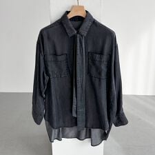 ドゥ アルシーヴ(Doux archives)のソフトデニムボウタイシャツ