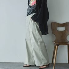 ストレッチリネンベイカーパンツ