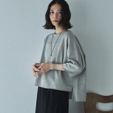 ラメ裏毛ショートスリーブプルオーバー